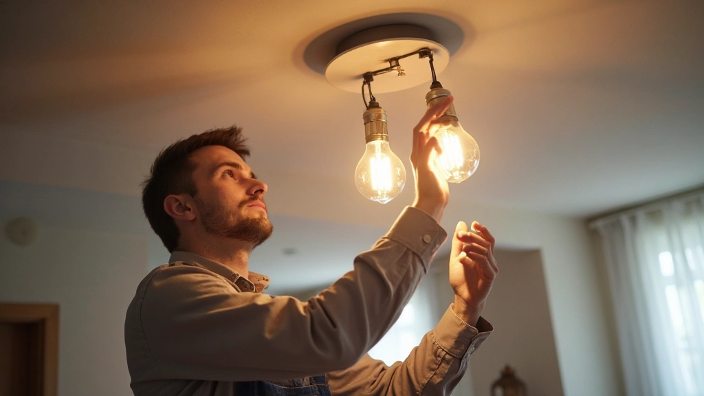 Установка светодиодного освещения в современном офисном помещении с профессиональным оборудованием